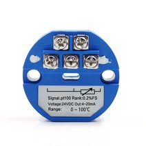 온도측정 온도측정기 적외선온도계 온습도계 pt100 유형 4-20ma -50-50 0-50 0-100 200 300도 rtd 입력 4-20ma 출력 dc24v 열 저항 호환, 0-100 섭씨