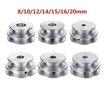 풀리 1pc 알루미늄 합금 이중 홈 60amp 50mm 휠 모터 샤프트용 8 20mm 고정 보어 10mm 라운드 벨트