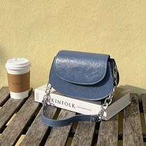 [국내제작] 크랙 체인 반달 미니 투웨이백 (2strap)