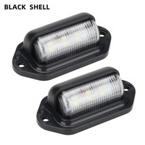 바이크 오토바이용달 트레일러 트럭 사이드 마커 조명 6 LED 전구 자동차 라이센스 번호판 SUV RV 오토바이 신호 램프 액세서리, [03] 2pcs Black, 03 2pcs Black