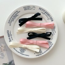 블루씨티 6개세트 레이디 플레인 리본 발레코어 헤어 머리핀