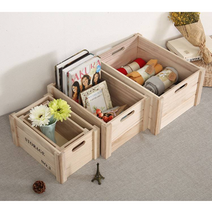 원목칼라박스 컬러 밀크박스 수납함 정리함 폴딩박스, 민트 덮개_소형