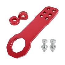 프런트용범용 견인 훅 레드/레드 JDM USDM 알루미늄제 레이싱 토훅 토잉 드리프트 도리 차 서킷 경기, 레드