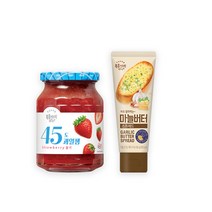 복음자리 45도 딸기잼 350g+마늘버터 스프레드 100g, 1세트