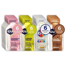 GU Energy 오리지널 스포츠 뉴트리션 에너지 젤 24개, 24 Count (Pack of 1)_Lemon Sub