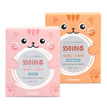 캣츠모리 와이어츄 15g x 7개입 고양이 덴탈껌 치석제거, 실꼬리돔&연어 맛 7개입