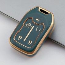 차량 수납함 자동차 자동차 키 커버 셸 체인 스마트 리모트 케이스 쉐보레 타호 실버라도 서버번 GMC 시, 13 5 BOTTON-grey