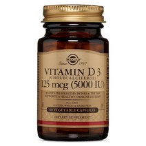 솔가 비타민 D3 5000IU 베지터블 캡슐, 60정, 1개