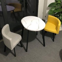 북유럽 테이블 의자 휴식 공간 작은 아파트 발코니 상점, 캐주얼 그레이