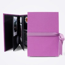 아코디언북 4x6 5x7 6x8 사진 포토앨범 북아트, 바이올렛