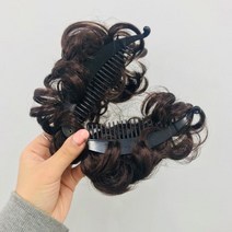 D001 4종 모음 올림머리 바나나핀 삔 헤어핀 가발핀, D01, 자연갈색