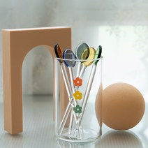 컬러풀한 세련된 유리 머들러, 5색상set