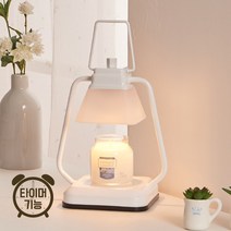 양키캔들 국내제작 타이머 빛조절 스퀘어 미니 캔들워머세트 (화이트), 타이머 스퀘어(화이트)+EV(시어리넨)