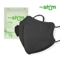 TS 위가드 스카이슘 KF94 새부리형 대형 마스크 5매입 x 20개 (100매), 스카이슘 대형 마스크 100매 블랙