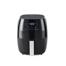 에어 프라이어 5 3쿼트 전기 핫 오븐 오일 없는 쿠커 1500W 프라이어 8가지 요리 프리셋이 있는 LCD 디지털 터치 스크린 36가지 레시피 논스틱 및 식기세척기 사용 가능 바, 블랙.