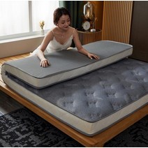 침대 이불 패드 VESCOVO 렌탈 룸 폼 더블 Matras 스티치 라텍스 매트리스 토퍼 맞춤 제작, [02] 89cm thickness, [04] 120x200cm47x79in, [08] as picture