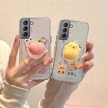 유니커블 갤럭시A 72 90 52 51 42 32 31 22 12 21S 모찌 말랑이 복숭아 병아리 그립톡 거치대 귀여운 캐릭터 커플 투명 젤리 휴대폰 케이스