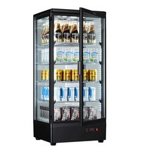 업소용 대형 전기저장고 캔커피 우유 보온고 온장고, 78L 흰색 스마트 4포스트 램프 단일 도어