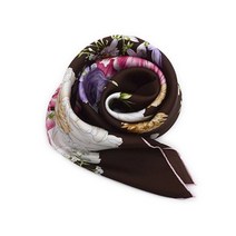 [천삼백케이] [스카프홀릭] 플로라 scarf - [수입 스카프] 플라워 꽃무늬 실크 사각 스카프