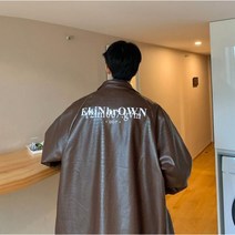 미국 복고풍 오토바이 가죽 자켓 남자 봄 가을 스타일 하이 엔드 튀김 거리 빈티지 툴링, 2XL, JK7570 브라운