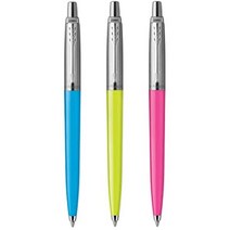 유럽 Parker Jotter Originals 볼펜 파스텔 에디션 | 1950년대 레트로 룩의 블루 옐로우 핑크 | 중간 펜촉 | 파란색 잉크 | 3개, 라임 그린 스카이 블루