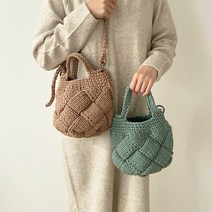 [울클럽DIY]위브 버킷백 (에밀리실), 08 파스텔민트, 1개