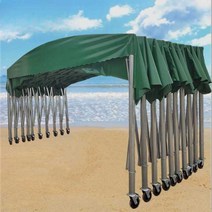 자바라텐트 접이식 천막 공장 캐노피 주차 텐트 8X4, 7X3X2.5m