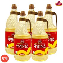 다봄마켓 쉐프원100% 발효 식초 화영 양조 식초1.8L, 1.8L, 5개
