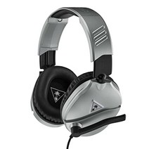 Turtle Beach Recon 70 멀티플랫폼 게이밍 헤드셋 PS4/5 Xbox X/One 닌텐도 스위치 3.5mm PC - 탈착식 마이크 40mm 스피커 - 실버/블랙