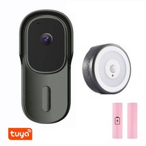 도어벨 비디오 1080P Tuya 스마트 초인종 배터리 카메라 170 AC/DC 유선 무선 양방향 오디오 Alexa Google과 작동, CHINA_with chime