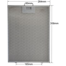 배기후드 교체 수리 00703451 레인지 후드 필터 358x264mm 쿠커 그리스 주방 추출기 환기 알루미늄 흡인기