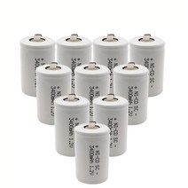 dcf922 dcf887 dcf850 1826pcs sc 3400mah 1.2v 충전식 배터리 sub c ni-cd 셀 (전기 드릴 스크루 드라이버 용 용접 탭 포함) 밀워키, 26개