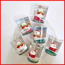 (3온즈 6개만들기) 레드산타-크리스마스 양초 젤캔들 키트 만들기(90ml/6), 화이트머스크, 블루