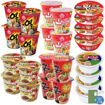 더블비 농심 오뚜기 팔도 컵라면 6종 총 24개 (육사발 4개 + 진라면 매운 4개 + 참깨 4개 + 신라면 4개 + 짜파범벅 4개 + 미니왕뚜껑 4개)+더블비카드거울, 1세트