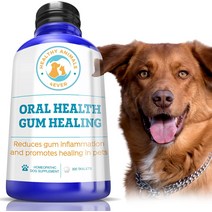 고양이영양제 Healthy Animals 4 Ever 구강 건강 개를 위한 잇몸 힐링 - 염증 완화 통증 질환 퇴치 천연 비 GMO 유기농 글루텐 방부제 및 무화학 보충제 300c