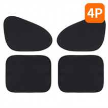 자동차 전좌석 햇빛차단 차량용 햇빛가리개 4p, 1세트, 블랙 상품 이미지