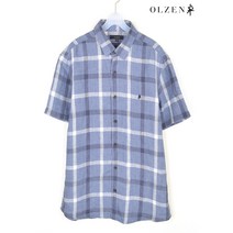 빈티지/ 올젠 린넨 반팔 남방/남성XL/마/셔츠/4994a2