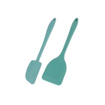 골라잡기 실리콘 조리도구 4color 볶음주걱 조리스푼 뒤집개 파스텔톤 국내생산100% 이유식조리도구, 인디그린, 주걱+뒤집개(대형)