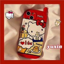 아이폰안테나케이스 귀여운 산리오 헬로 키티 클래식 레트로 안테나 전화 케이스 for iphone 11 12 13 pro max x xs xr 7 8 plus shockproof