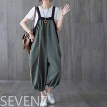 seven7 여성 여름 배기 멜빵바지 루즈핏 점프수트 티셔츠 슈트 투피스