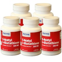 Jarrow Formulas 자로우 S Acetyl 100mg S 아세틸 L 엘 글루타치온 영양제 60정 5병