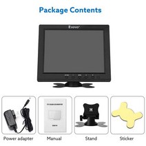 did모니터 전자메뉴판 Eyoyo- 8 인치 HDMI 모니터 1024x768 디스플레이 휴대용 HD 컬러 LCD 화면 CCTV 보안 시스템 레스토랑 주문 디스플레이용, CHINA_EM08B | EU 플러그