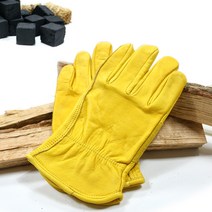 캠핑 BBQ 천연소가죽 장갑 화로대 불멍 그릴 바베큐, L