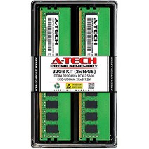 A-Tech 서버 64GB (2 x 32GB) 2Rx8 PC4-25600 워크스테이션 메모리, 32GB Kit (2x16GB) 2Rx8_PC4-256