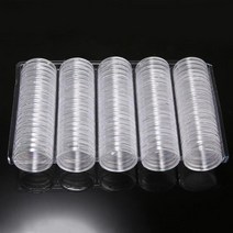 현금 동전 계수기 잔돈 수납 보관 케이스 택시 타량 사부실동전 홀더 캡슐 저장소 27mm 100pcs 케이스 상자, 01 공간, 한개옵션1