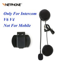 블루투스 이어폰 vnetphone 3.5mm 마이크 스피커 헤드셋 및 헬멧 인터콤 클립 ejeas v4 v6 오토바이 블루투스 인터폰