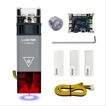 레이저조각기 각인기레이저 나무 40W 20W 헤드 450nm 블루 라이트 TTL PWM 모듈 조각사용 목재 절단 CNC D, 04 LT-40W-AA