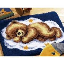 스킬자수세트 DIY 래치훅 매트 만들기 (밑그림포함), 잘자요곰, 1개