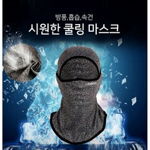 (니양몰) 여름용 고급 시원한 소재 쫀쫀한 신축성 쿨링 캡 바라클라바 햇빛가리개 라이딩 마스크 오토바이 마스크, 블랙