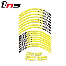 Yamaha TMAX530 TMAX 530 오토바이 휠 수정 데칼 휠 림 반사 방수 스티커 성격 스티커, D-1 set_10